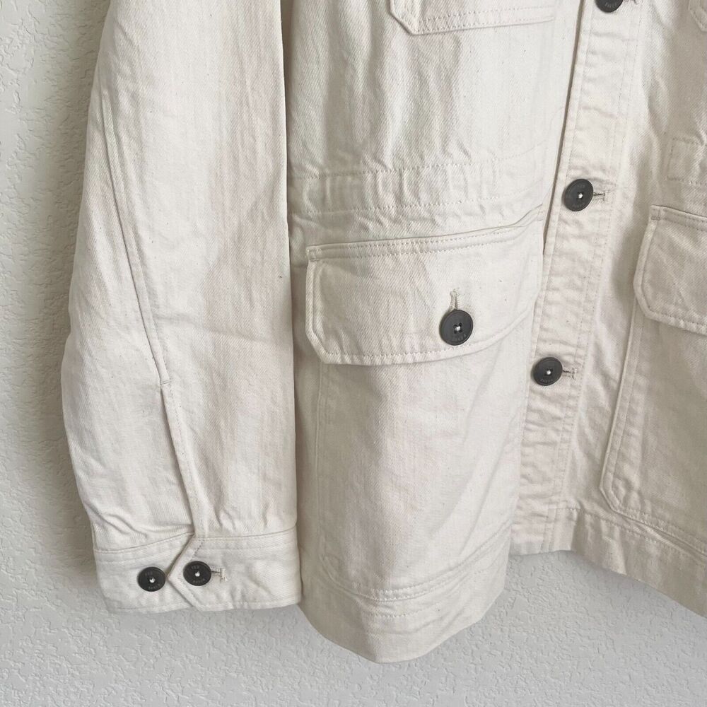 Ted Baker London Mens Summer Utility Jacket Cotton Cream Size 3 - Picture 3 of 11